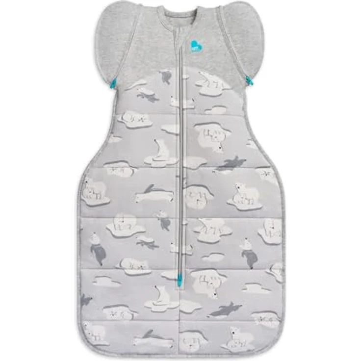Love To Dream Swaddle UP Übergangssack Lite Medium 6–8,5 kg, Grau, Enge Passform, abnehmbare Flügel, 3,5 Tog Temp (14–16 °C), maschinenwaschbar, Doppelreißverschluss, Von Hebammen empfohlen – Bild 8