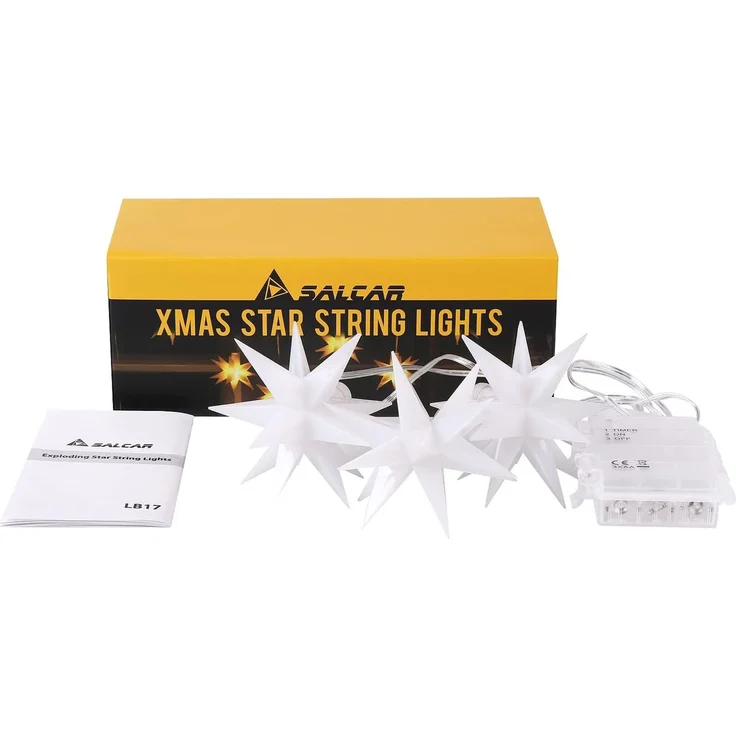 SALCAR 3er Set LED Weihnachtsstern – Bild 7