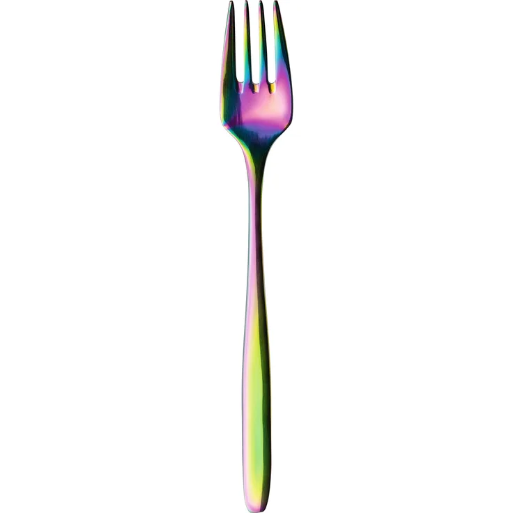 Mäser, Serie Nigran, Menügabel-Set, Edelstahl Besteck-Set für 12 Personen, Regenbogen