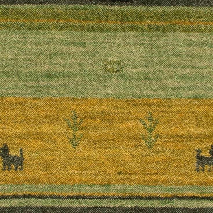 Gabbeh Teppich - Softy - 90x60 cm - grün – Bild 2