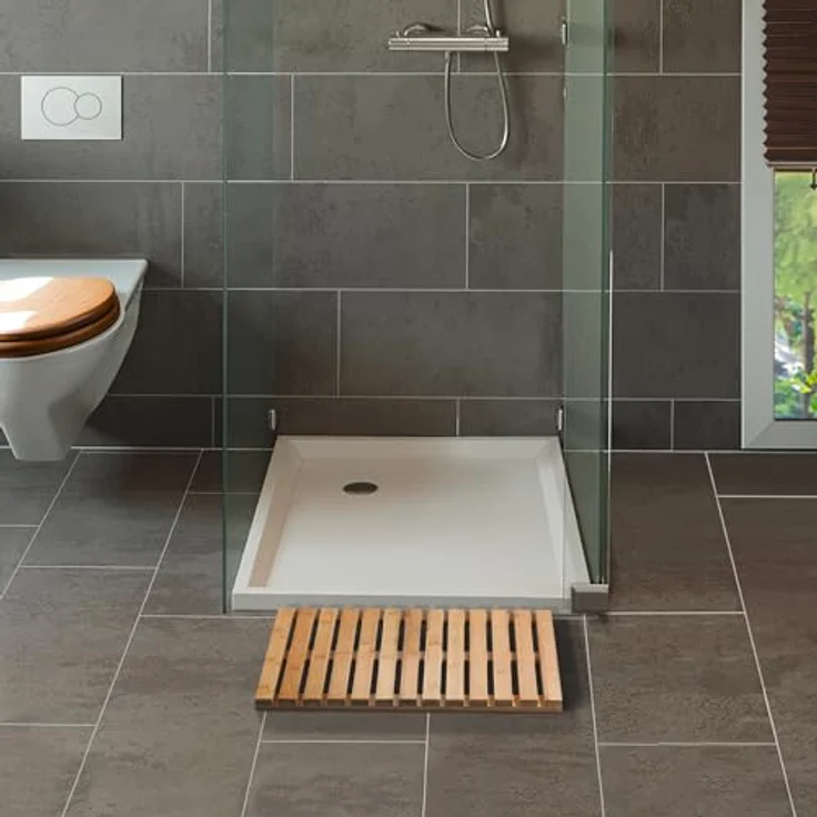 WENKO BAMBUS Badematte 40 x 60 cm, Braun, Indoor & Outdoor – Bild 6