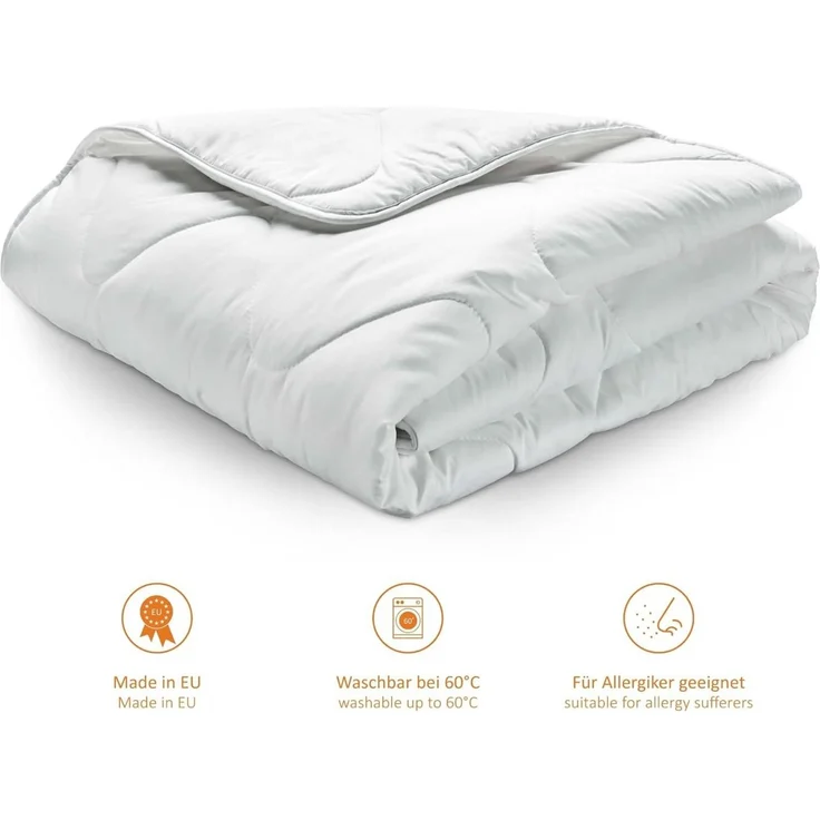 sleepling Bettdecke + Kopfkissen Bettwaren Set, 135x200 cm, 155x220 cm und weitere Größen, Füllung: 100% Polyester, Bezug: 100% Polyester, für Sommer und Winter, Ökotex 100 – Bild 2