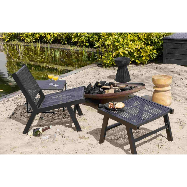 Hocker Puk aus Aluminium, Schwarz – Bild 3