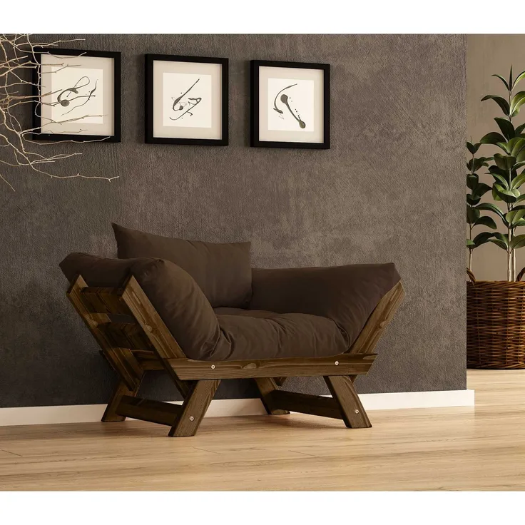 Skye Decor 'CPT8134-140' Garten-Sessel, Walnuss / Braun, 108-140 x 75 cm