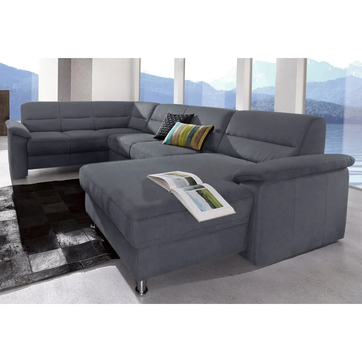 sit&more Wohnlandschaft Ascara U-Form, inklusive Boxspring/Federkern-Polsterung, wahlweise mit Bettfunktion