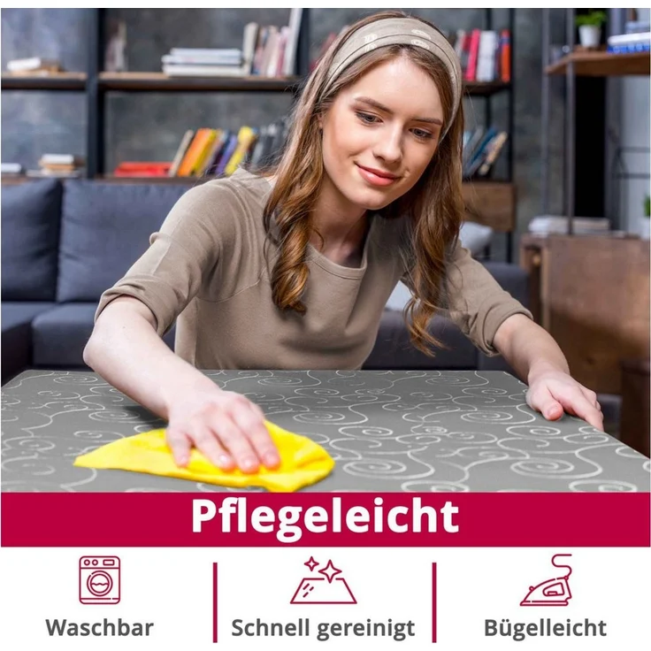 DecoHomeTextil Heimtextilmanufaktur Tischdecke Kringel Circle Tafeldecke Ornamente Damast Tischdecke – Bild 4