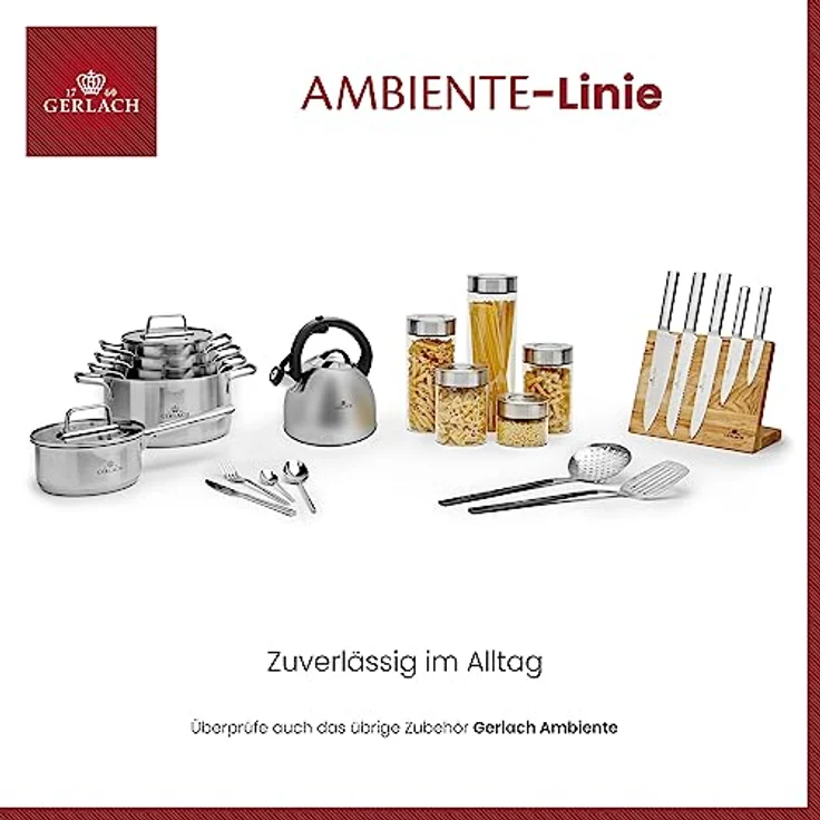 GERLACH. Messerset im Block 5tlg AMBIENTE Schwarz – Bild 6