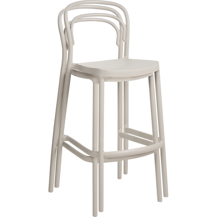 Garten-Barhocker 2er Set PORANO Beige – Bild 7