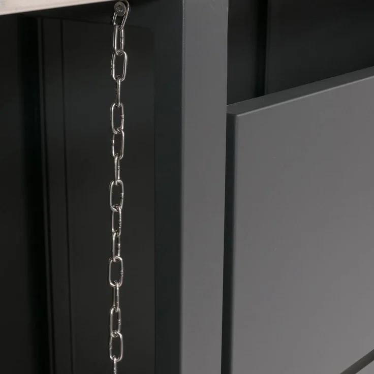 4er-Mülltonnenverkleidung HWC-H40, Mülltonnenbox, Pflanzkasten Edelstahl-Metall-Kombi 92kg 125x264x84cm erweiterbar – Bild 4
