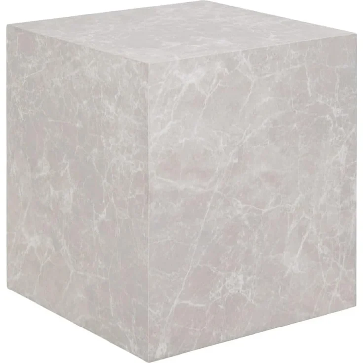 Design Beistelltisch POSTATO 45cm Marmor-Look beige creme Couchtisch – Bild 5