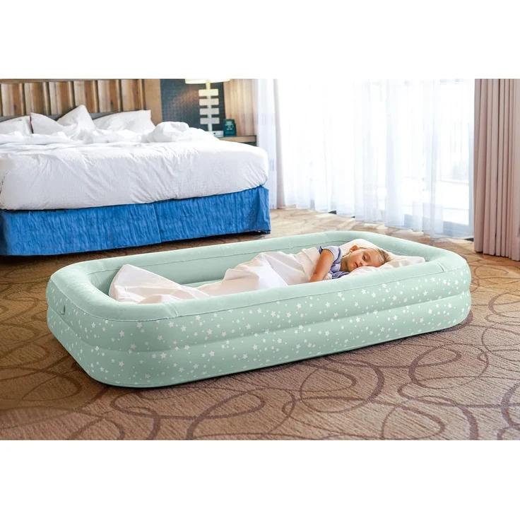 Intex Kinder Reisebett mit Pumpe, mint, 107 x 168 x 25 cm – Bild 8