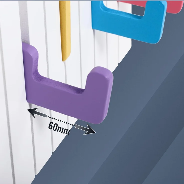 RICOO Garderobenleiste Garderobe Garderobenhaken Wandgarderobe mit Haken Kleiderhaken Kinder (9 Haken zum ausklappen, WM1885-L, 1 St, Wand Leiste Hakenleiste Kindergarderobe zum aufhängen Kleider hängen), Flur Garderobeleiste Flurgarderobe Wandhaken kl... – Bild 4