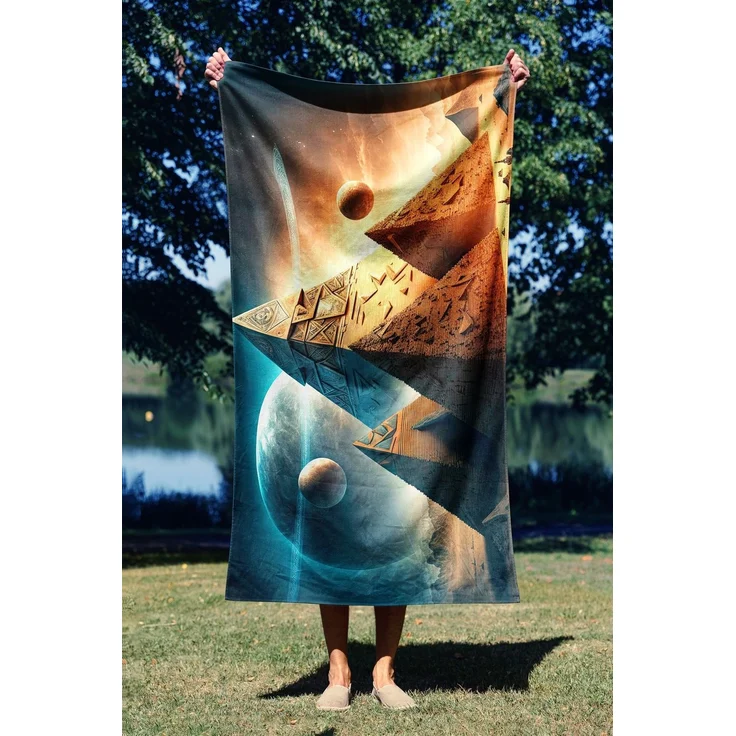 Mijolnir 'Think Like An Egyptian 90' Strandtuch, Mehrfarbig, 90 x 150 cm – Bild 1