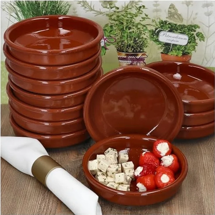 MamboCat Tapas-Schale 12er Set Tonschale Bruno Cazuela M Ø 16 cm glasierte Schalen, Ton – Bild 3