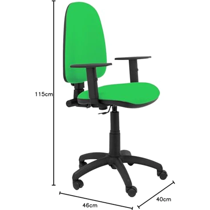 Piqueras y Crespo AYNA Bali-Stuhl, Pistaziengrün, verstellbare Arme, Büro, Stoff, 115 x 46 x 40 cm – Bild 4