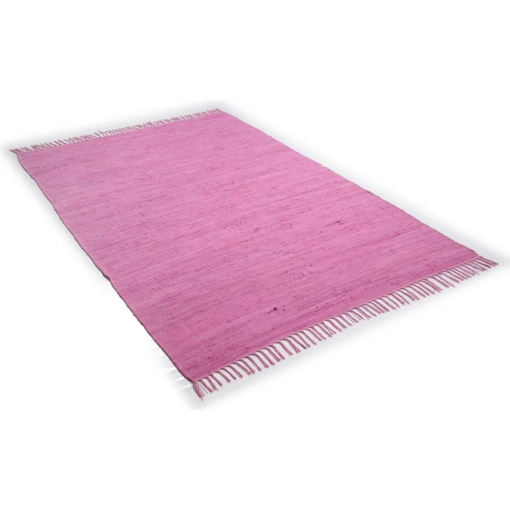 THEKO Teppich Happy Cotton Fleckerl, handgewebt, rechteckig, Höhe: 5 mm, Flachgewebe, reine Baumwolle, meliert, mit Fransen, auch als Läufer – Bild 1