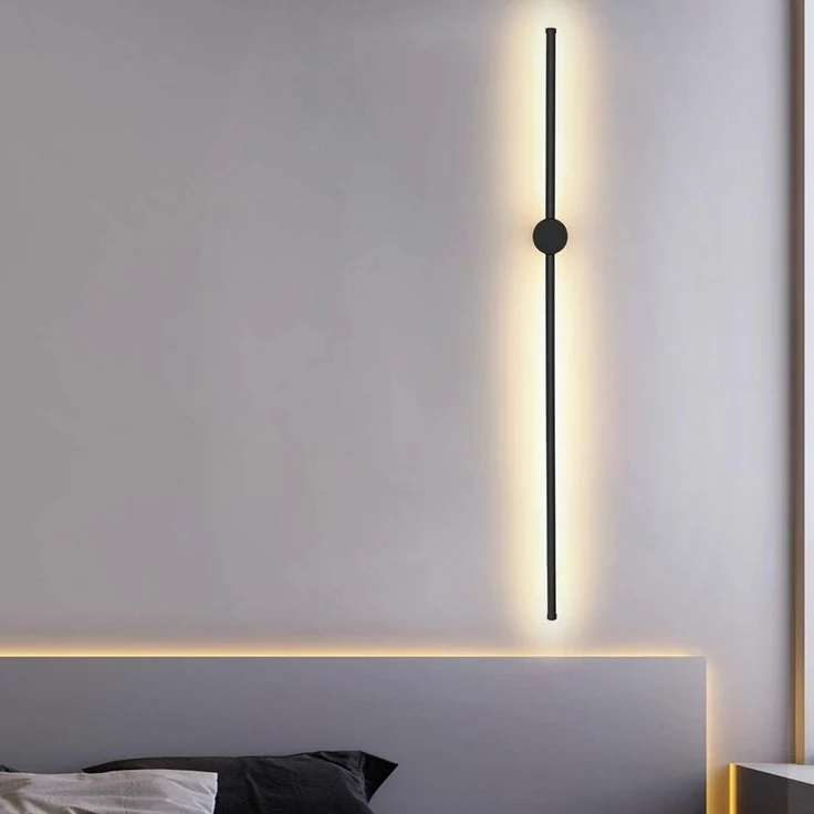 Nettlife LED Wandleuchte LED Wandleuchte Schwarz 100 cm Warmweiß 3000 K, LED fest integriert, Warmweiß – Bild 5