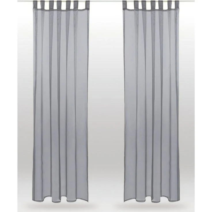Bestlivings Vorhang (2 St), Schlaufen, transparent, Voile, Gardinenset "Transparent", 2 Schlaufenschals – Bild 1