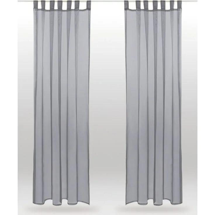 Bestlivings Vorhang (2 St), Schlaufen, transparent, Voile, Gardinenset "Transparent", 2 Schlaufenschals