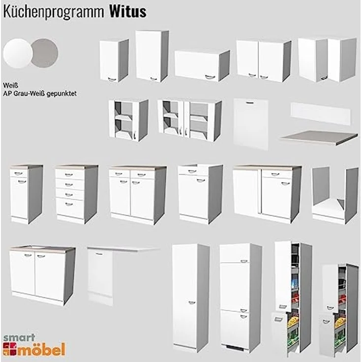 Flex-Well Apothekerschrank Apothekerschrank Küche - 30 cm breit - Weiß – Witus – Bild 3