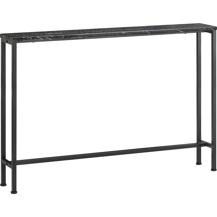 SoBuy FSB19-XL-SCH Konsolentisch Flur, Metall, PVC-Beschichtung, Schwarz, 120 x 80 x 20 cm