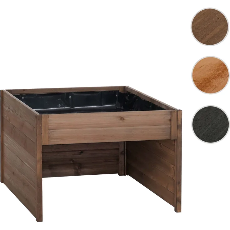 Mähroboter-Garage mit Pflanzkasten HWC-Q17, Unterstand Rasenmäher, Holz FSC®-zertifiziert 50x70x80cm ~ dunkelbraun – Bild 10