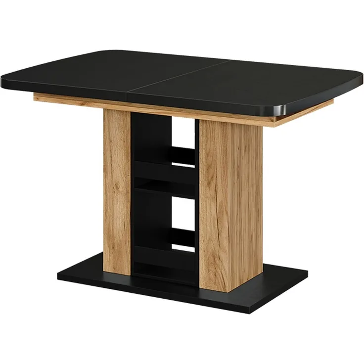 Esstisch Fenaro Schwarz/Goldkraft Eiche 120 x 80 cm Vicco