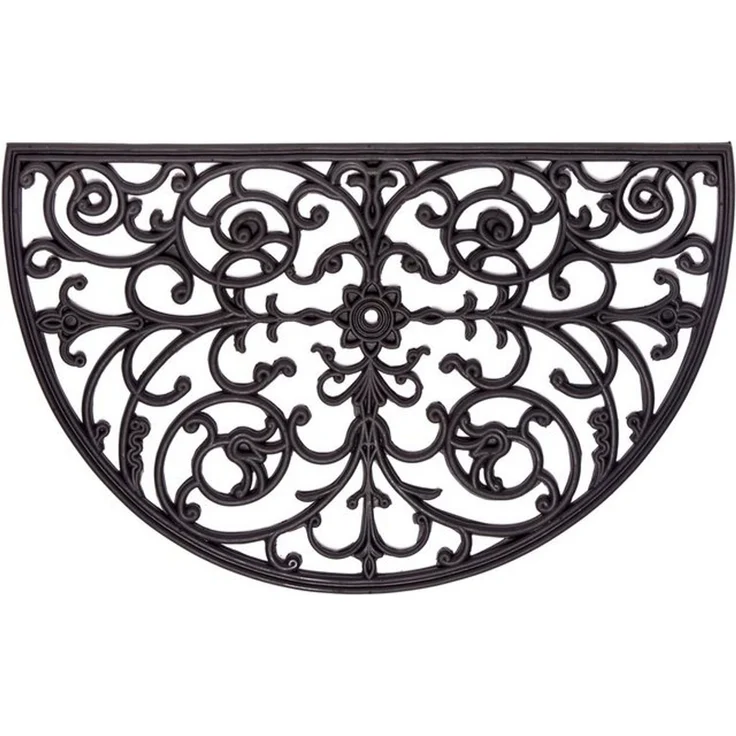 HANSE Home Fußmatte Ornaments, Türmatte, halbrund, Höhe: 10 mm, Gummi, Schmutzfangmatte, Outdoor, Rutschfest, Innen, Gummimatte – Bild 4