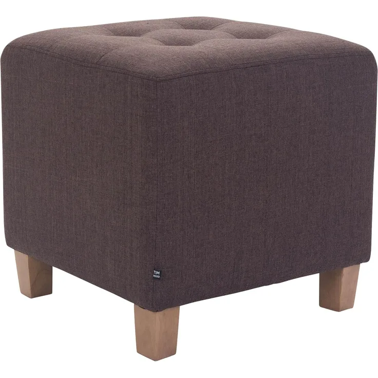 CLP Sitzhocker Pharao, antik-hell mit hochwertiger Polsterung - Farbe:braun