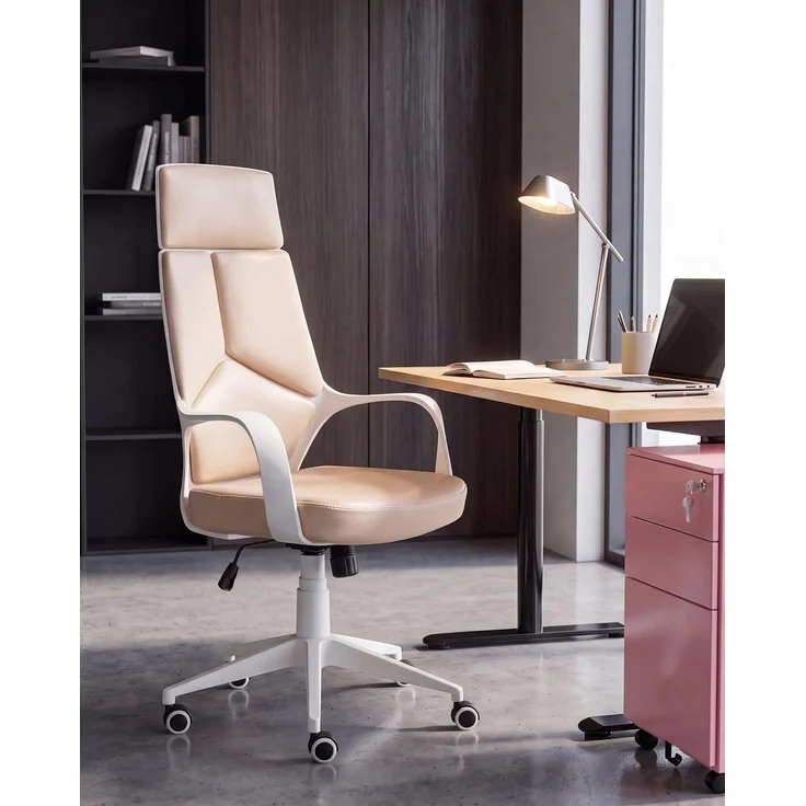 Bürostuhl DELIGHT Kunstleder Pfirsichrosa – Bild 2