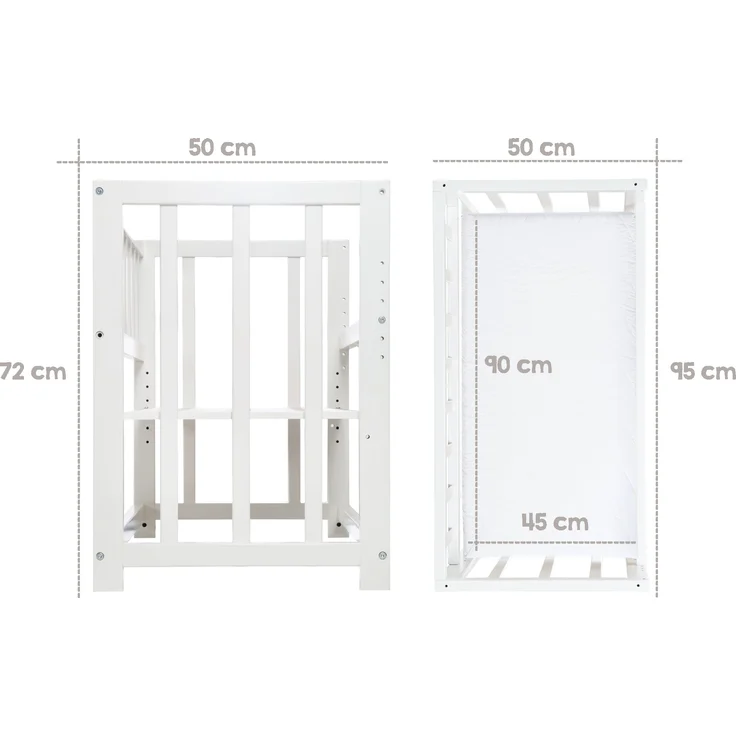 roba Stubenbett 4 in 1 'Woodland Buddies' inkl. textiler Ausstattung - Weiß / Pastellgrün – Bild 9