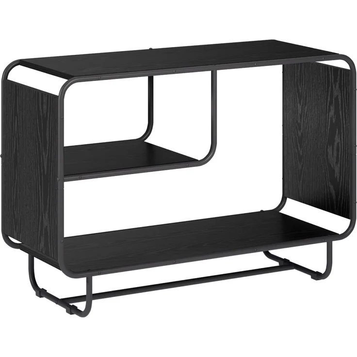 vidaXL Sideboard Schwarz Eichen-Optik 93.5 x 37.5 x 64.5 cm 8007942 – Bild 2