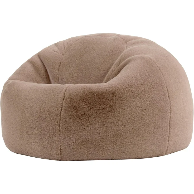 Icon Kingston Kunstfell Sitzsack, Mokkabraun, Sitzsack Erwachsene mit Füllung, Bean Bag, Flauschig Sessel, Lounge Sessel, Lounge Stuhl, Schlafzimmer, Wohnzimmer, Wohnzimmer Möbel