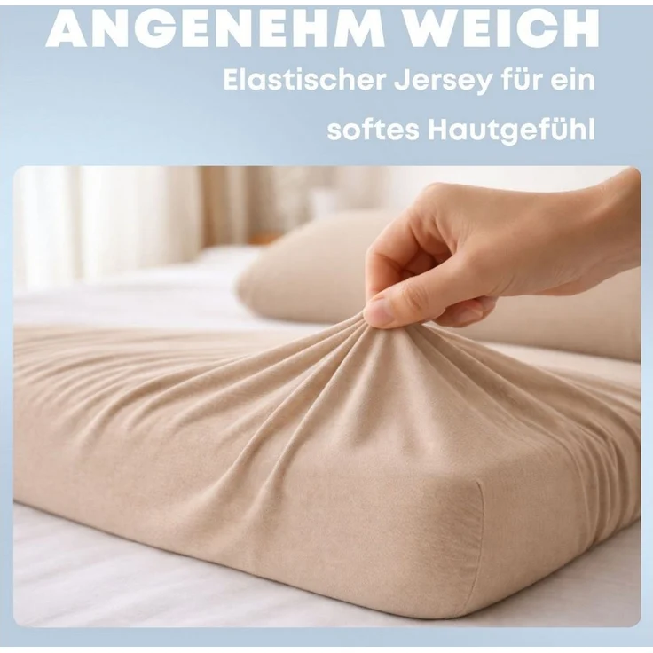 SEI Design Kissenbezüge Kissenbezug Spannbezug 2-er Pack für Gesundheitskissen – 40x60 cm, (2 Stück), Bezug ist geeignet für Nackenkissen ergnonomische Kissen Schlafkissen – Bild 2