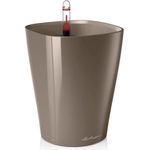 Lechuza® Blumentopf Pflanztopf Deltini taupe hochglanz (AIO)