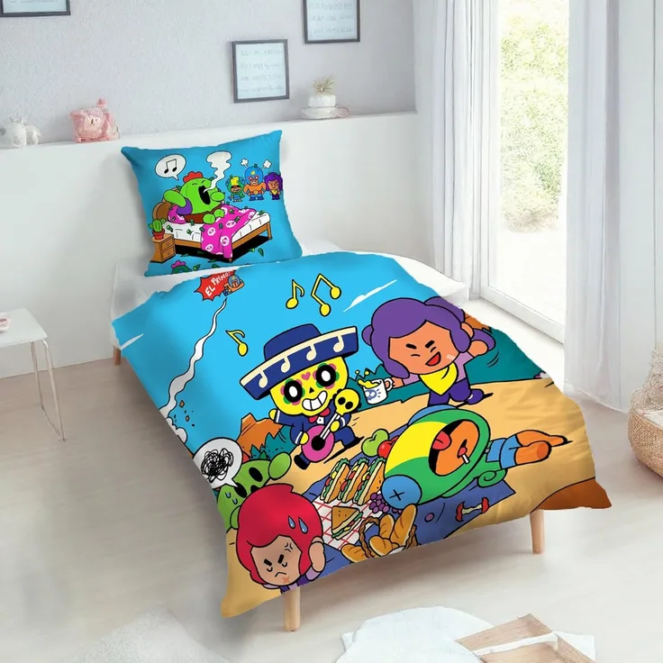 Brawl Stars Bettwäsche Set / 135 x 200 cm / 100% Baumwolle / 2 teilig