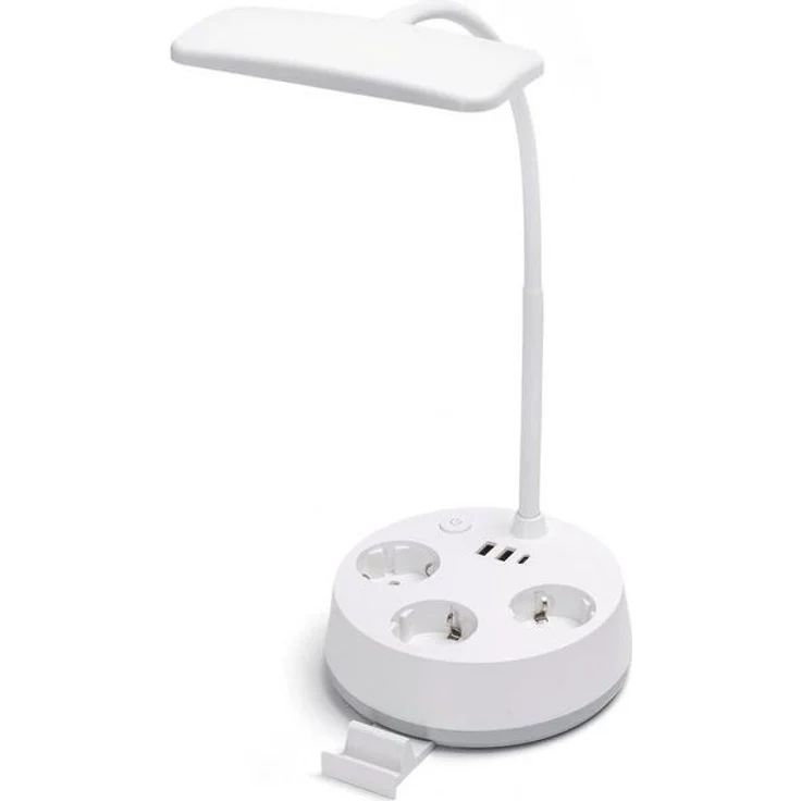 Aigostar Steckdosenleuchte Touch-Tischlampe mit USB & Typ-C, 3 Farben, Dimmen,Weiß – Bild 4