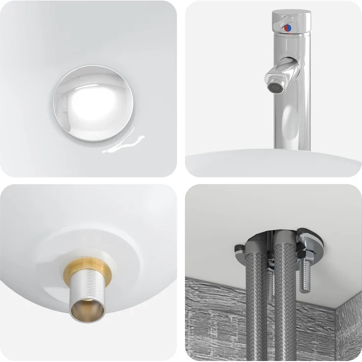 vidaXL Wandhängendes Badezimmerschrank-Set 3 stk. Grau Sonoma 3405633 – Bild 10
