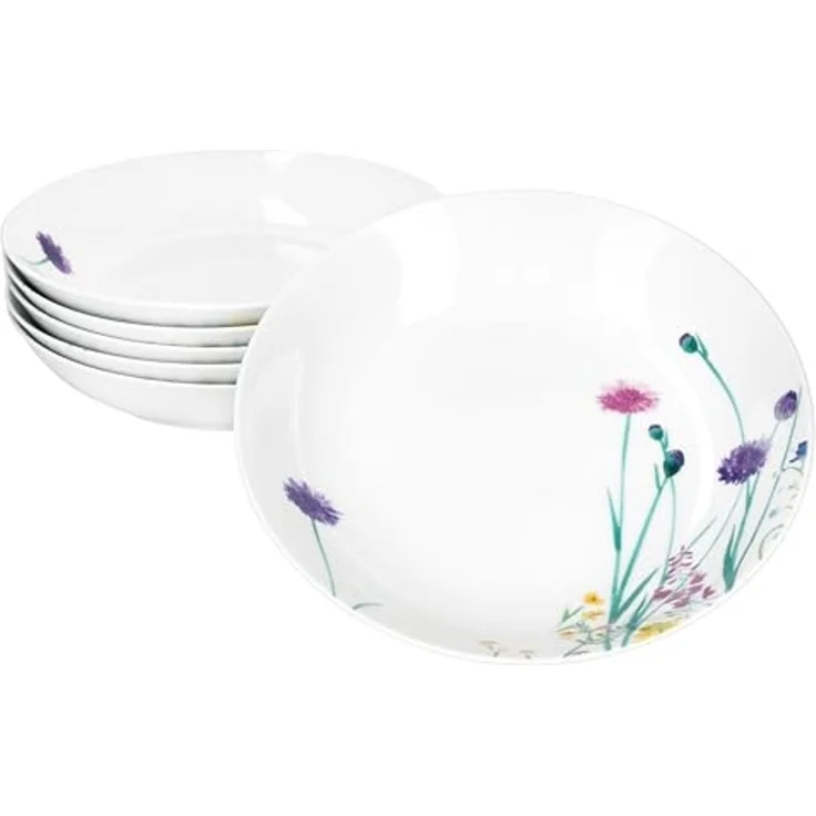 MamboCat Suppenteller 6er Set Marie Suppenteller 400ml Porzellan 6 Personen tiefe Teller – Bild 1