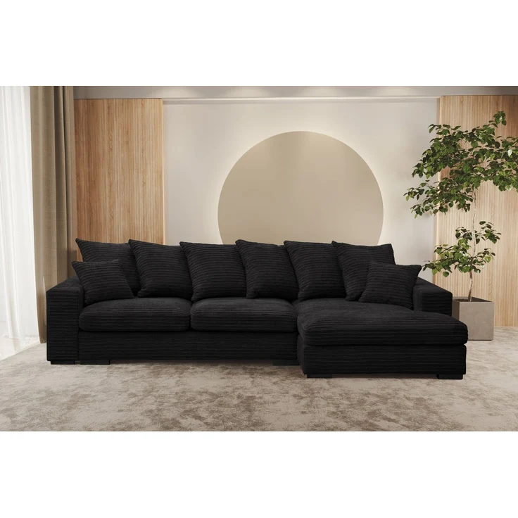 Kaiser Möbel Ecksofa Sofa L-form, Couch L-form Gabon stoff Zoom Ottomane – Bild 1