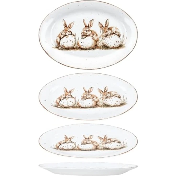Ritzenhoff & Breker Servierplatte Ritzenhoff Servierplatte Bunny oval 31x22 cm Hasen Ostern Geschirr, Porzellan – Bild 4
