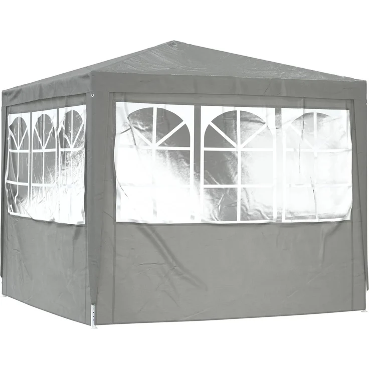 vidaXL Party-Zelt Hellgrau 250 x 250 x 240 cm PE und Stahl 42032997 – Bild 6