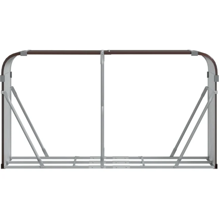 vidaXL Kaminholzunterstand Braun 180x45x100 cm Verzinkter Stahl 364574 – Bild 8