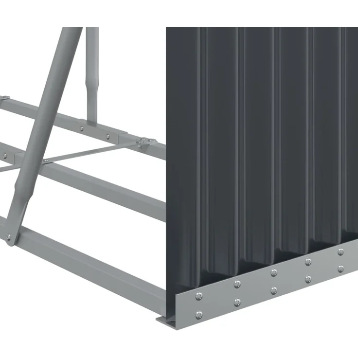 vidaXL Kaminholzunterstand Anthrazit 300x45x100 cm Verzinkter Stahl 364566 – Bild 7