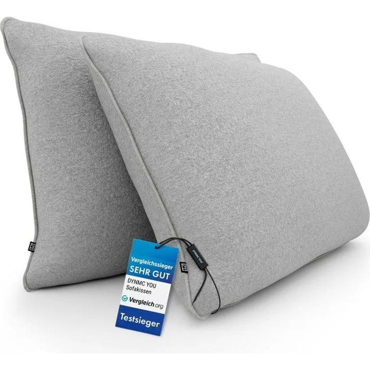 DYNMC you Sofakissen mit Füllung und Bezug - 2er Set mit Viel Füllung, Rückenkissen mit Baumwoll-Bezug - Bequeme Dekokissen – Bild 4