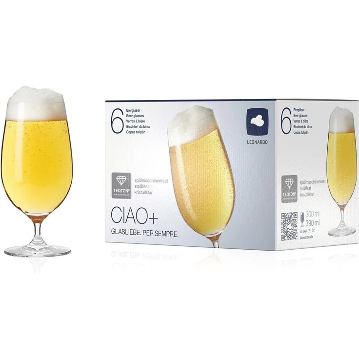 LEONARDO Bierglas, Glas, 6-teilig – Bild 3