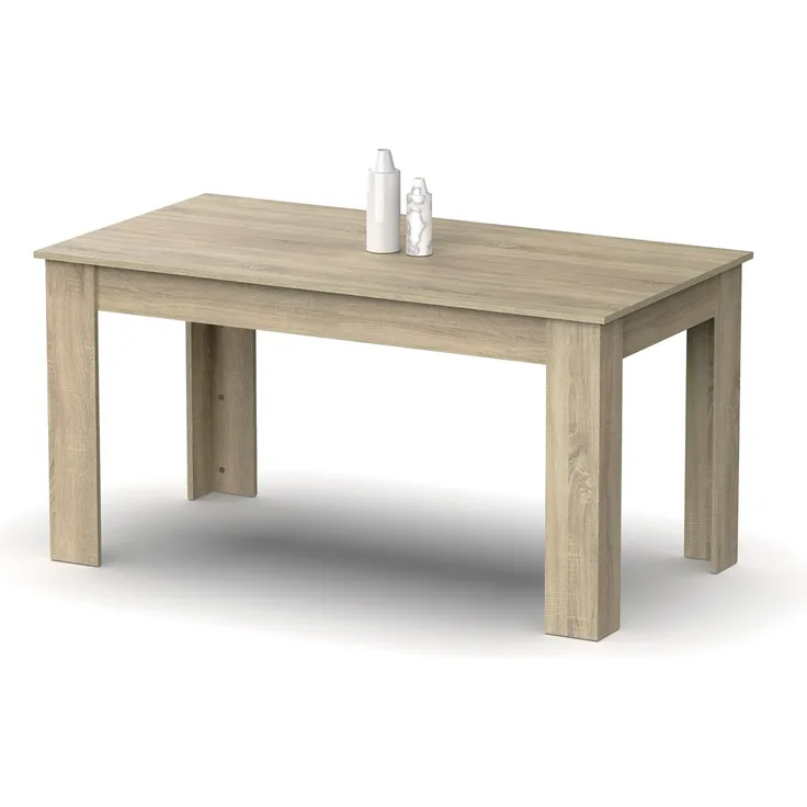 Muebles Pitarch | Esstisch, Wohnzimmer- oder Küchentisch, für 6 Personen, Rechteckig, 140x80 cm (Breite x Tiefe), Eiche Cambrian, Modern, Elegant, Robust