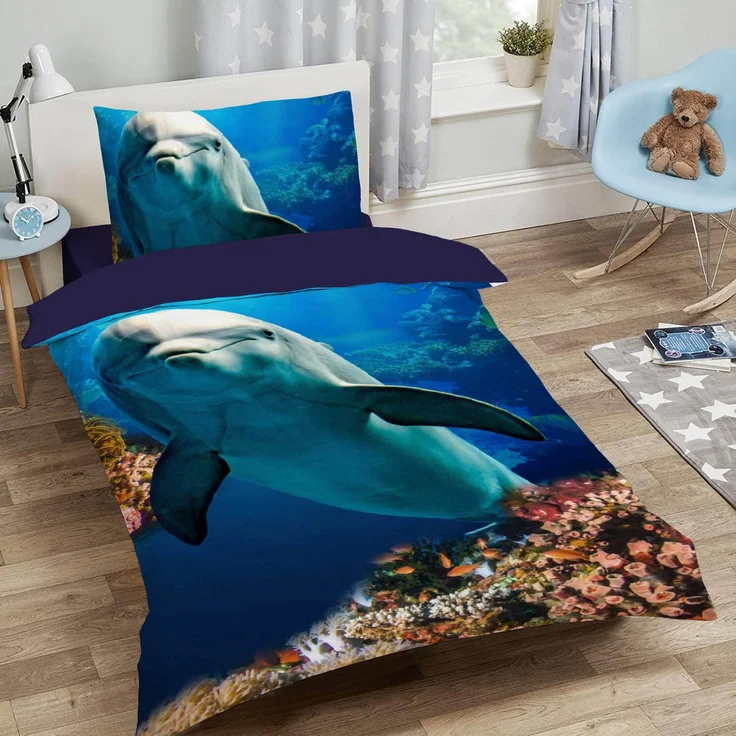 Delfin Bettwäsche Digitaldruck ESPiCO Sleep and Dream 135 x 200 + 80 x 80 cm – Bild 4