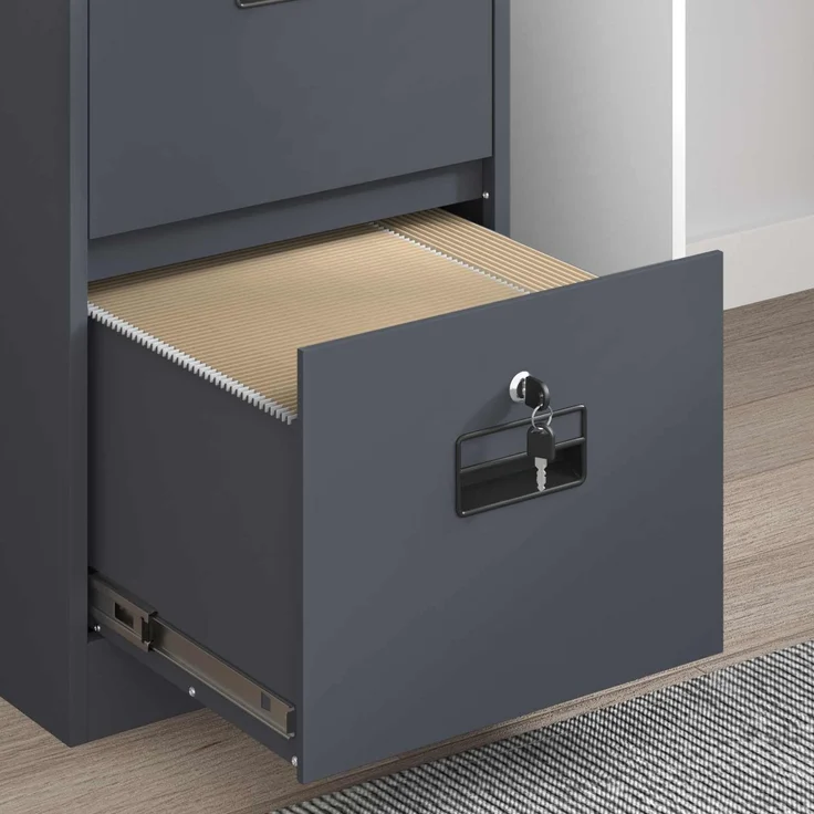 vidaXL Aktenschrank Anthrazit 44 x 50 x 106,5 cm Kaltgewalzter Stahl 891600 – Bild 5