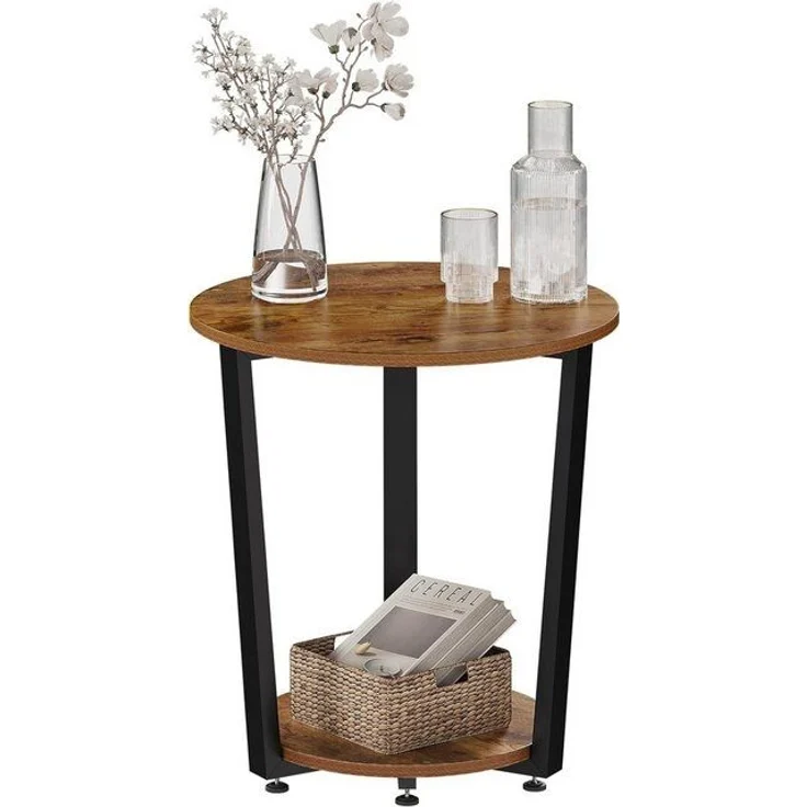 Woltu Couchtisch (1-St), Beistelltisch mit 2 Ablagen, aus Holzwerkstoff – Bild 4